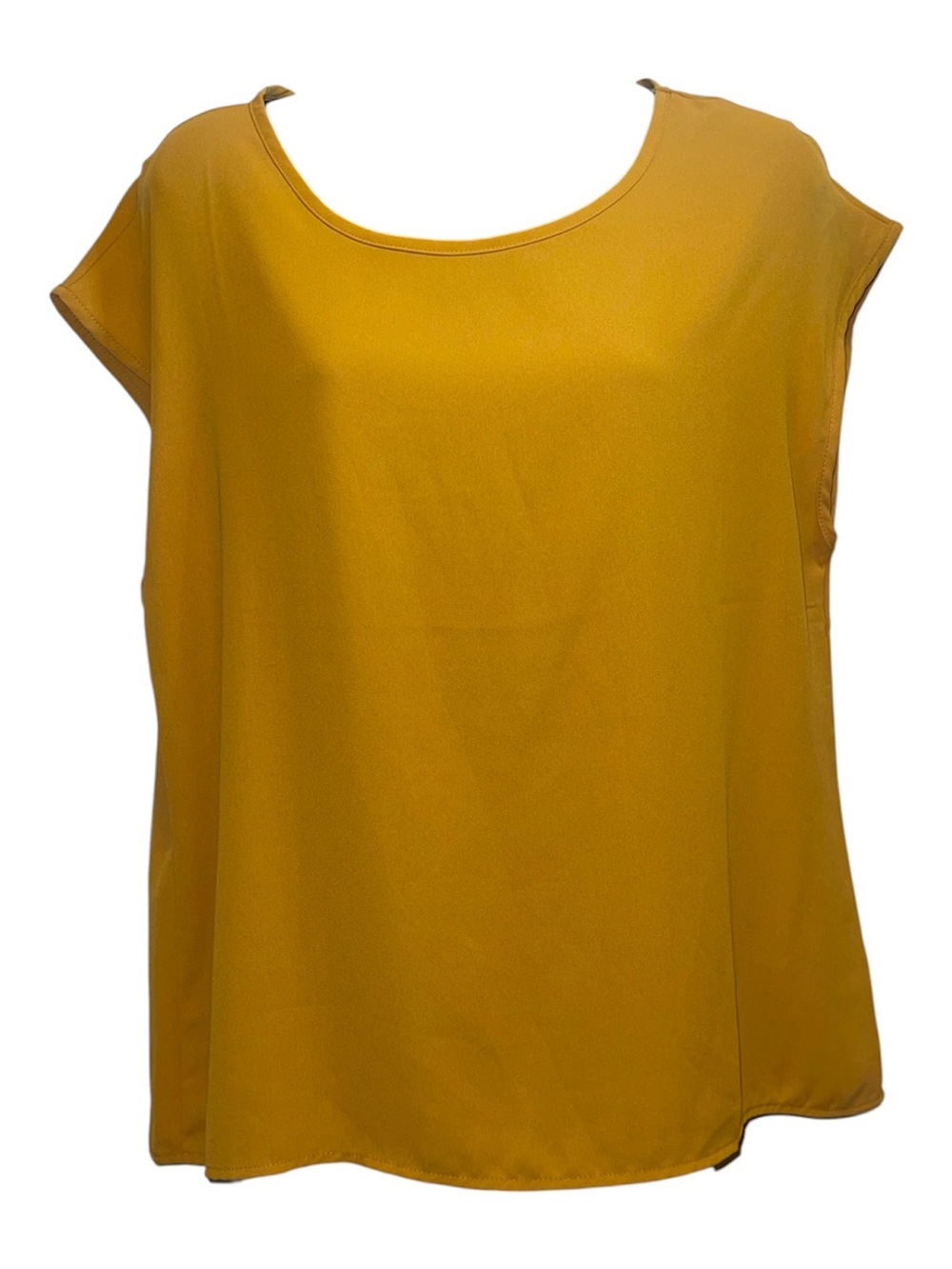 Forever 21 Women's Mustard Cap Sleeve Oversized Blouse Sz M